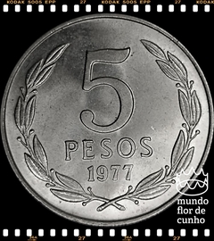 Km 209 Chile 5 Pesos 1977 So XFC © - comprar online