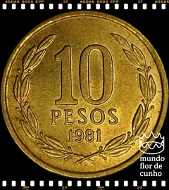 Km 218.1 Chile 10 Pesos 1981 So XFC Data Larga e Borda Estreita © - comprar online
