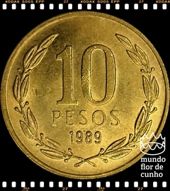 Km 218.2 Chile 10 Pesos 1989 So FC Data Estreita e Borda Estreita © - comprar online