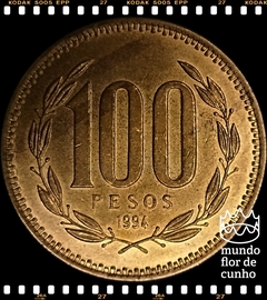 Km 226.2 Chile 100 Pesos 1994so XFC # Data Estreita, "9" com curva ©