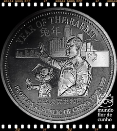 China Medalha Ano do Coelho Mao Tsé-Tung (1 Dollar de Troca) # 1999 XFC Escassa ©