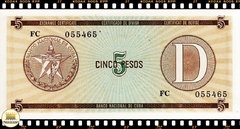 PFX34 Cuba 5 Pesos ND(1985) FE Série D Certificados de Câmbio para Estrangeiros
