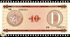 PFX35 Cuba 10 Pesos ND(1985) FE Série D Certificados de Câmbio para Estrangeiros