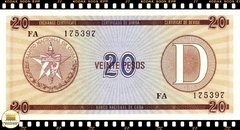 PFX36 Cuba 20 Pesos ND(1985) FE Série D Certificados de Câmbio para Estrangeiros