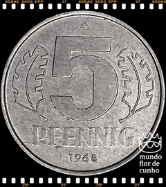 Km 9.1 Alemanha, República Democrática 5 Pfennig (Nós Temos Mais de Uma Data # Favor Escolher uma Data Abaixo e o Estado de Conservação) 1968A 1975A ©