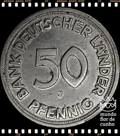 Km 104 Alemanha, Republica Federal 50 Pfennig 1949 J SOB/FC Rara # Moeda com Defeito de Cunhagem - Moeda sem Data © na internet