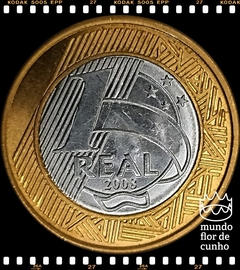 Km 652a Brasil 1 Real 2008 FC # Anômala com Defeito de Cunho - Rastros de outra cunhagem e Irregularidades no valor de face © - Mundo Flor de Cunho | Numismática