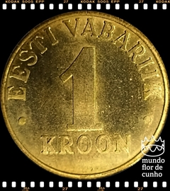 Km 35 Estônia 1 Kroon 2003 XFC # Moeda com Defeito de Disco © - comprar online