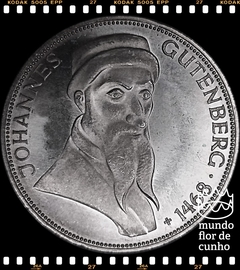 Km 122 Alemanha. Republica Federal 5 Mark 1968 G XFC Prata # 500º Aniversário - Morte de Johannes Gutenberg ©