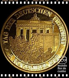 Alemanha Medalha Dia da Liberdade Queda do Muro de Berlim # 1989 XFC Proof Folheada a Ouro ©