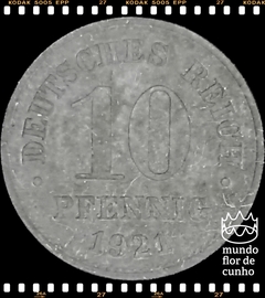 Km 26 Alemanha, Império 10 Pfennig 1921 FC © - comprar online