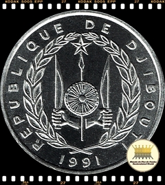 Km 22 Djibuti 5 Francs 1991 (a) XFC ® - Mundo Flor de Cunho | Numismática