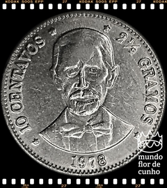 Km 50 República Dominicana 10 Centavos 1978 FC # Juan Pablo Duarte ©