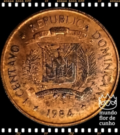 Km 64 República Dominicana 1 Centavo 1984 mo FC # Líder Indigena Caonabo © - comprar online