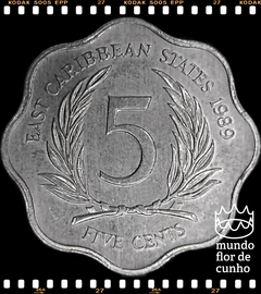 Km 12 Estados do Caribe Oriental 5 Cents 1989 FC # Elizabeth II ©