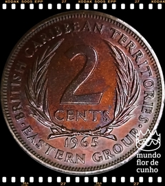Km 3 Estados do Caribe Oriental 2 Cents 1965 FC # Elizabeth II ©