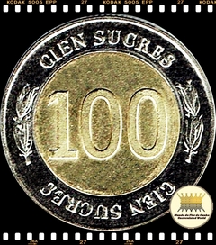 Km 101 Equador 100 Sucres ND (1977) XFC Bimetálica # 70º Aniversário do Banco Central - Antonio José de Sucre ® - comprar online
