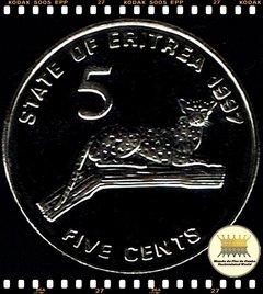 Km 44 Eritréia 5 Cents 1997 XFC ®