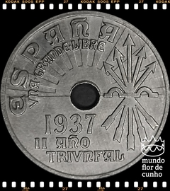 Km 753 Espanha 25 Centimos 1937 FC # 2° Ano Triunfante ©