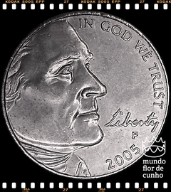 Conjunto Estados Unidos da América 5 Cents e Quarter Dolar SOB/FC # Cinco Moedas de 5 Cents e Uma moeda de Quarter de Dolar © - Mundo Flor de Cunho | Numismática