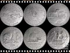 Conjunto Estados Unidos da América 5 Cents e Quarter Dolar SOB/FC # Cinco Moedas de 5 Cents e Uma moeda de Quarter de Dolar ©