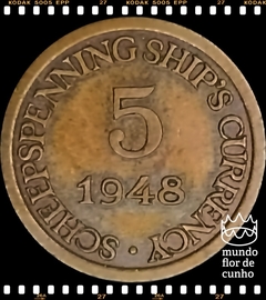 Ficha Holanda - Holland America Lijn 5 Scheepspenning 1948 SOB Escassa # Ficha de Navio © - comprar online