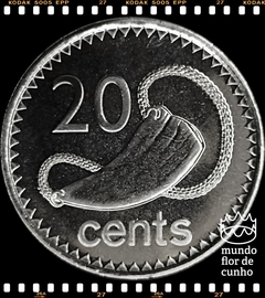 Km 121 Fiji, Ilhas 20 Cents 2010 XFC ©