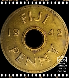 Km 7a Fiji, Ilhas 1 Penny 1942 S SOB Escassa ©