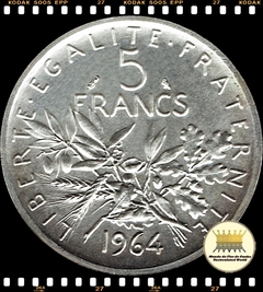 Km 926 França 5 Francs Prata (Nós Temos Mais de Uma Data # Favor Escolher uma Data Abaixo e o Estado de Conservação) 1960 1962 1964 ®