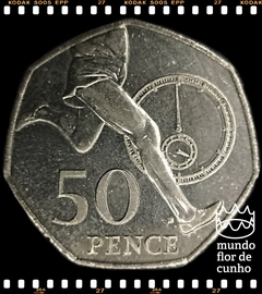 Km 1047 Grã Bretanha 50 Pence 2004 FC # 50° Aniversário da primeira MIlha de Roger Bannister ©