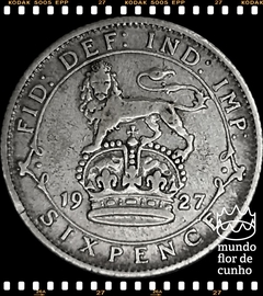 Km 828 Grã Bretanha 6 Pence 1927 BC Prata ©