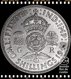 Km 855 Grã Bretanha 1 Florin (2 Shillings) 1943 MBC/SOB Prata ©