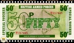 PM46 Forças Armadas Britânicas 50 New Pence (6as. Series) ND(1972) FE Para uso das tropas britânicas em Berlim Ocidental
