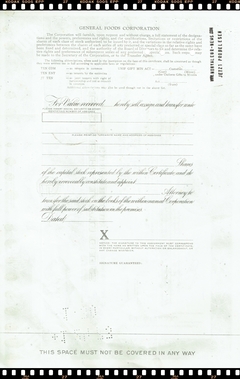 Certificado de Ação da General Foods Corp. 1971 - Estados Unidos da América - comprar online