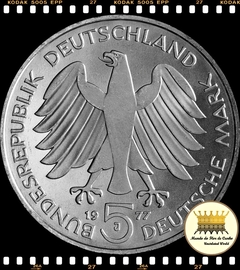 Km 145 Alemanha. Republica Federal 5 Mark 1977 J XFC Proof Prata # 200º Aniversário - Nascimento de Carl Friedrich Gauss © - comprar online