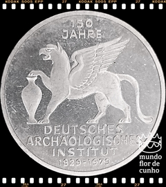Km 150 Alemanha. Republica Federal 5 Mark 1979J XFC Prata Proof # 150º Aniversário - Instituto Arqueológico Alemão ©