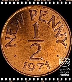 Km 20 Guernsey, Bailiado 1/2 New Penny 1971 XFC ©