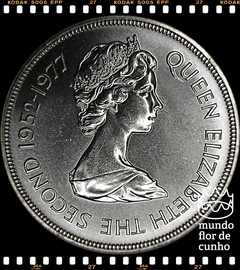 Km 31 Guernsey, Bailiado 25 Pence ND (1977) XFC # 25° Aniversário de Coroação da Rainha Elizabeth II © - comprar online