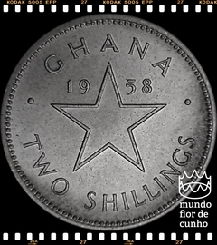 Km 6 Gana 2 Shilling 1958 XFC # Kwane Nkrumah ©