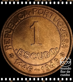 Km 7 Guiné Portuguesa 1 Escudo ND (1946) XFC # 500º Aniversário da Descoberta ©
