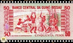 .P10 Guiné Bissau 50 Pesos 01/03/1990 FE - comprar online