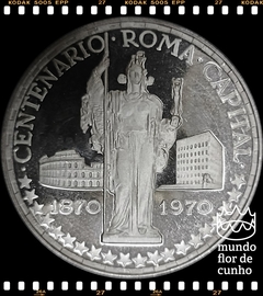 Km 16 Guiné Equatorial 150 Pesetas Guineanas 1970 XFC Proof Prata Muito Escassa # 100º aniversário de Roma como capital ©