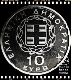Km 208 Grécia 10 Euro 2003 XFC Proof Prata # Presidência da Grécia da Comunidade Européia © - comprar online