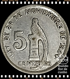 Km 238.1 Guatemala 5 centavos 1945 MBC Prata ©