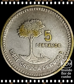 Km 255 Guatemala 5 centavos 1949 MBC Prata Escassa ©