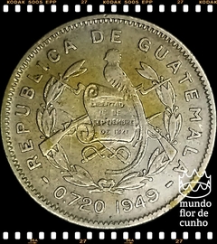 Km 255 Guatemala 5 centavos 1949 MBC Prata Escassa © - comprar online