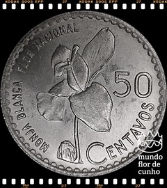 Km 264 Guatemala 50 Centavos 1963 XFC Prata Muito Escassa ©