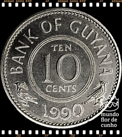 Km 33 Guiana 10 Cents 1990 XFC ©