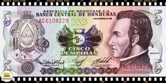 .P63b.1 Honduras 5 Lempiras 06/12/1985 FE