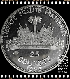 Km 102 Haiti 25 Gourdes 1973 XFC Proof Prata Escassa # Cristovão Colombo © - comprar online